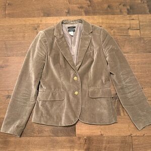 J. Crew Factory Velvet Tan Blazer
